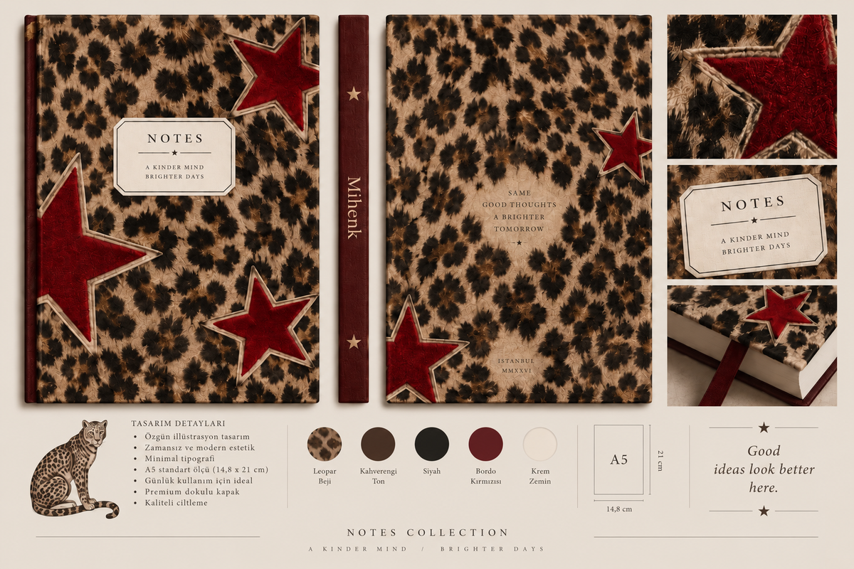 Mihenk Hardcover - Leopar Defter